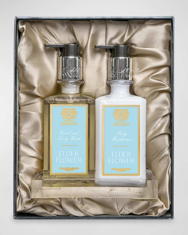 Elder Flower Bath and Body Set with Acrylic Tray
